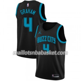 Maillot Homme Charlotte Hornets Graham 4 2018-19 Jordan Brand City Edition Noir Swingman
